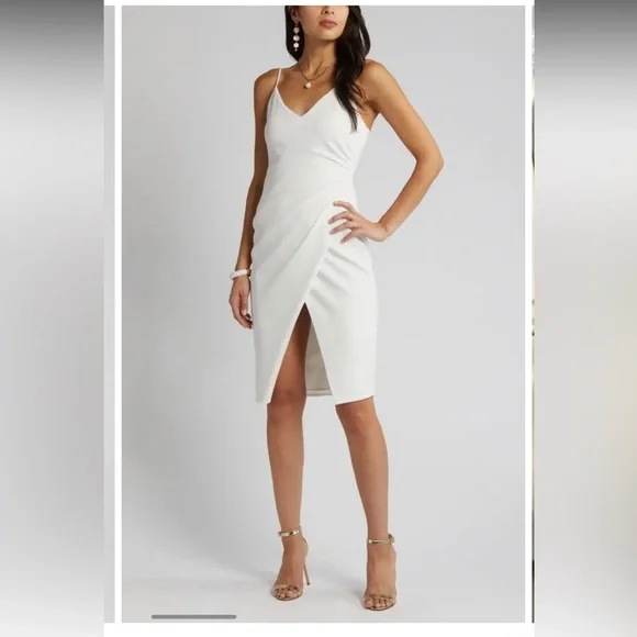 NWT Bowery Faux Wrap Sheath Dress SIZE 4 - Picture 1 of 6